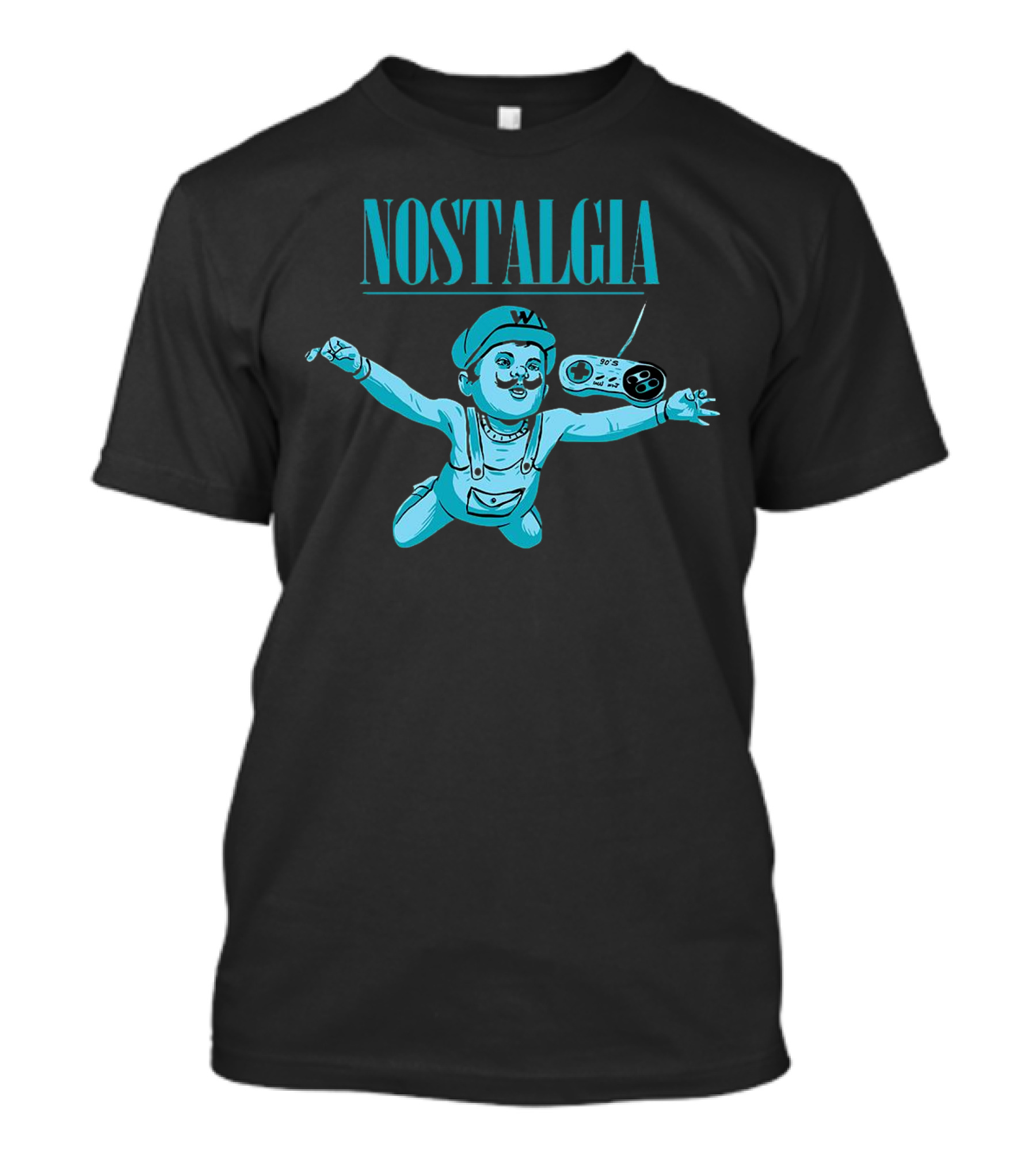 Nostalgia: Wario X Nirvana’s Nevermind Nineties Game Controller Classic T-Shirt