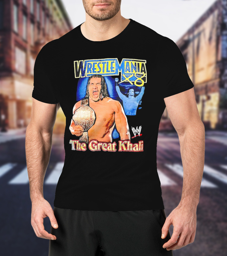 WrestleMania X8 The Great Khali WWE Champion Iconic T-Shirt