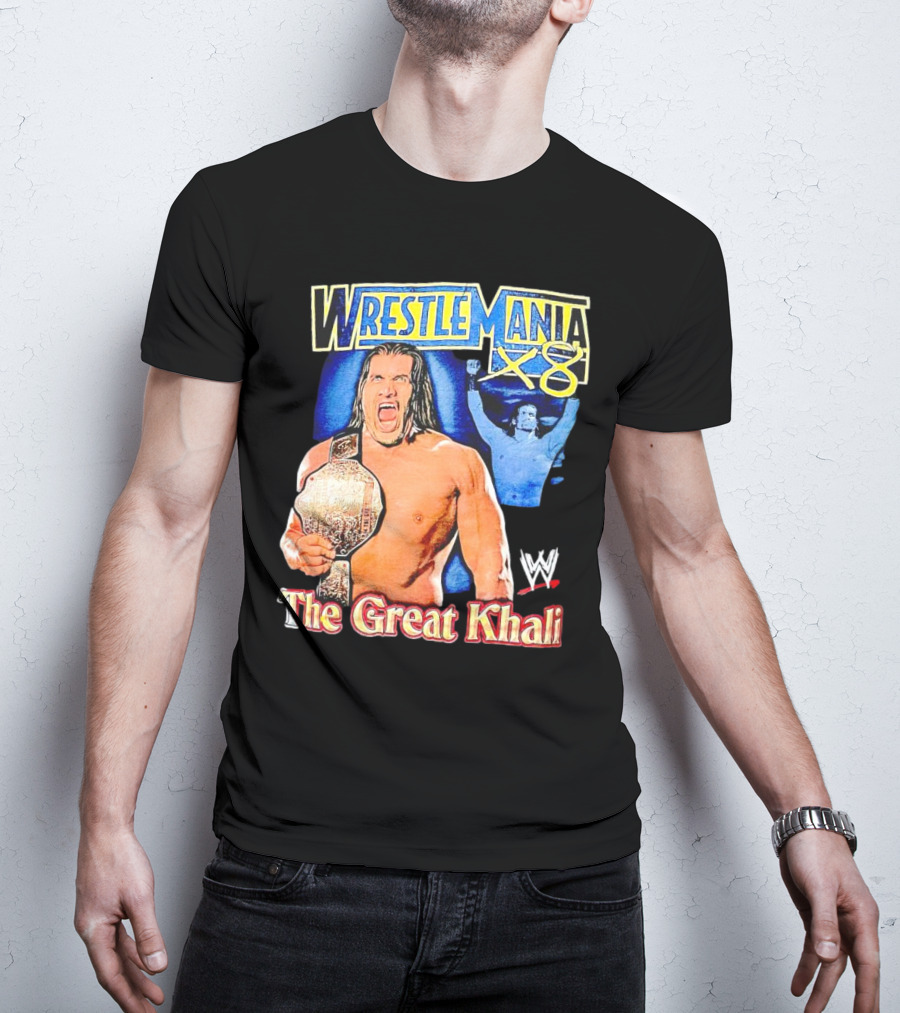 WrestleMania X8 The Great Khali WWE Champion Iconic T-Shirt