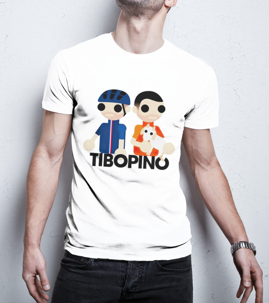Tibopino Cycling Character Duo With Helmet And Dog T-Shirt