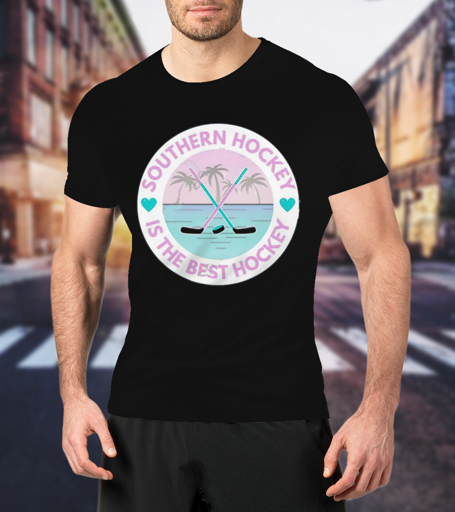 Southern Hockey Is The Best Hockey Palms And Crossed Sticks T-Shirt