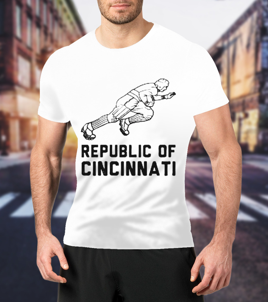 Republic Of Cincinnati Football Running Back Player T-Shirt