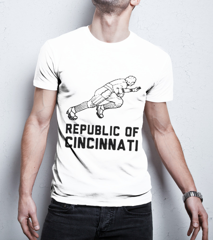 Republic Of Cincinnati Football Running Back Player T-Shirt