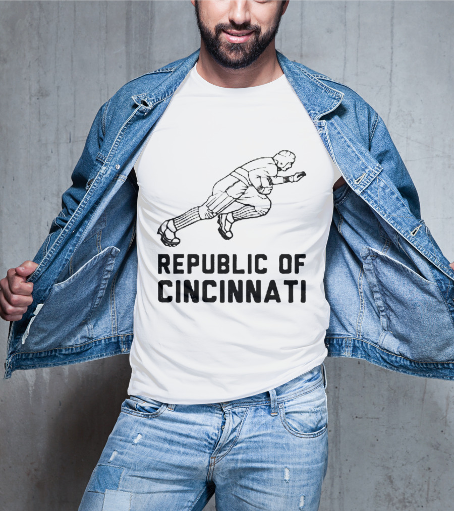 Republic Of Cincinnati Football Running Back Player T-Shirt