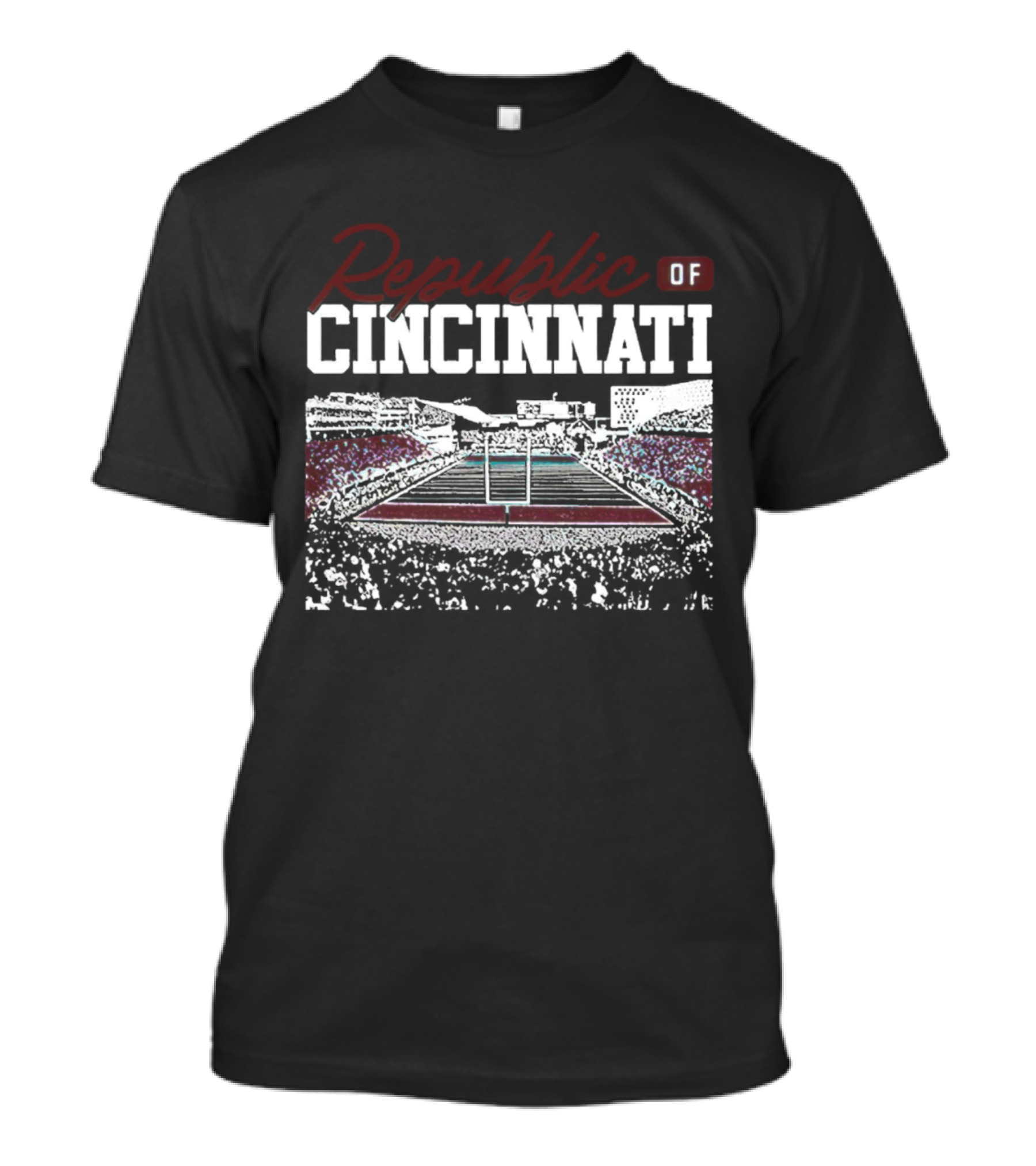 Republic Of Cincinnati Football Stadium Scene T-Shirt