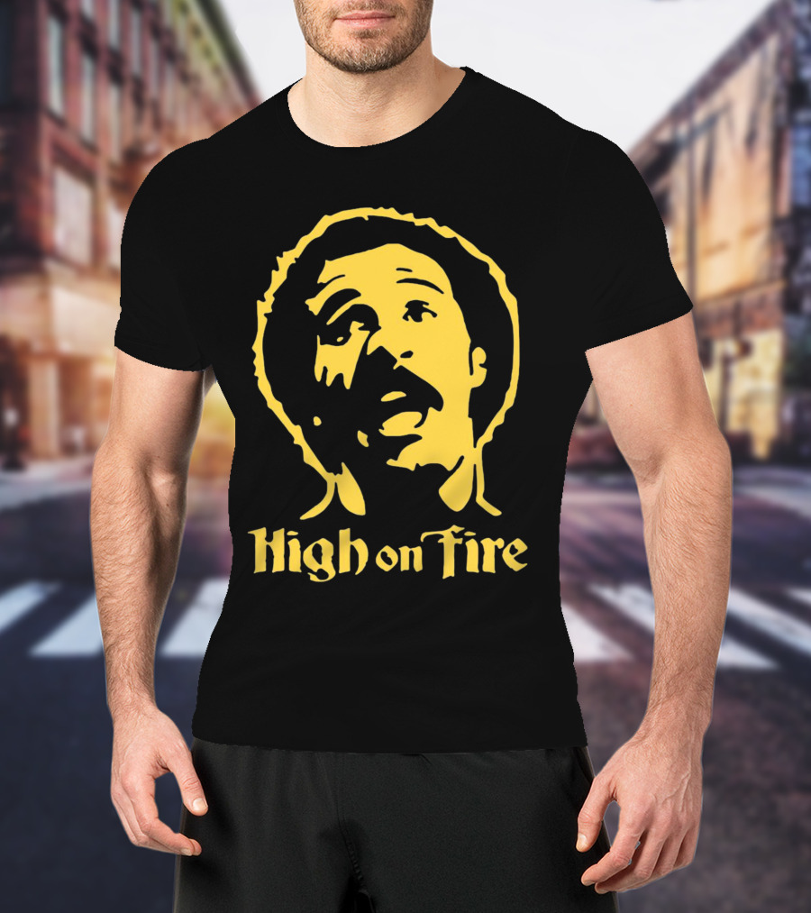 High On Fire Richard Pryor Black And Yellow T-Shirt