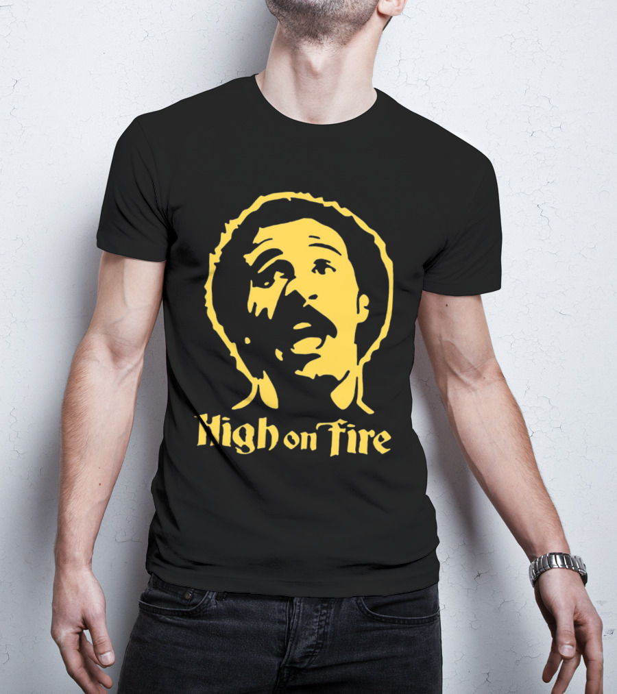 High On Fire Richard Pryor Black And Yellow T-Shirt