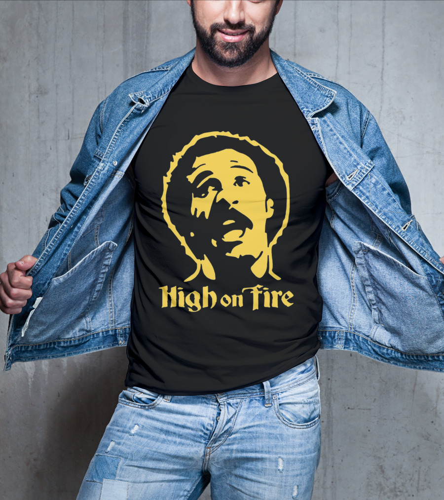 High On Fire Richard Pryor Black And Yellow T-Shirt