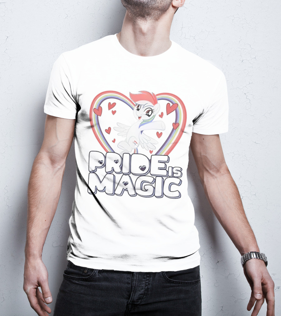 Pride Is Magic My Little Pony Rainbow Heart And Hearts T-Shirt