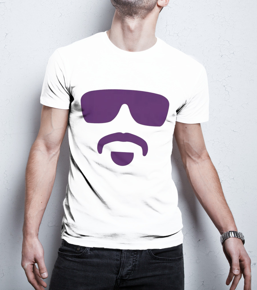 Hayden Travinski Moustache And Glasses Purple T-Shirt
