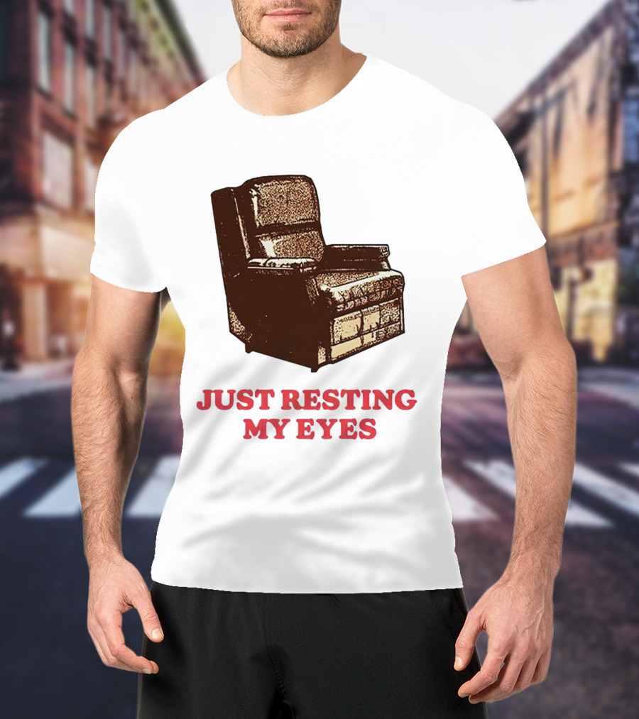 Just Resting My Eyes Armchair Retro Humor T-Shirt