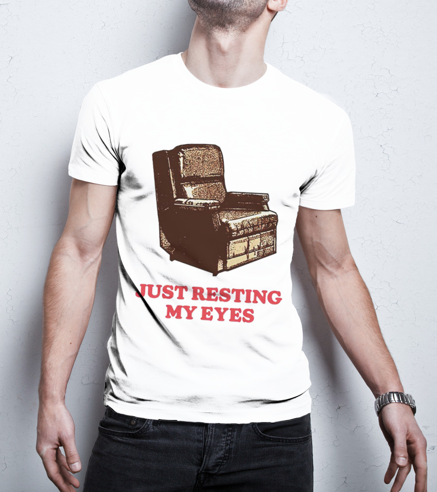 Just Resting My Eyes Armchair Retro Humor T-Shirt