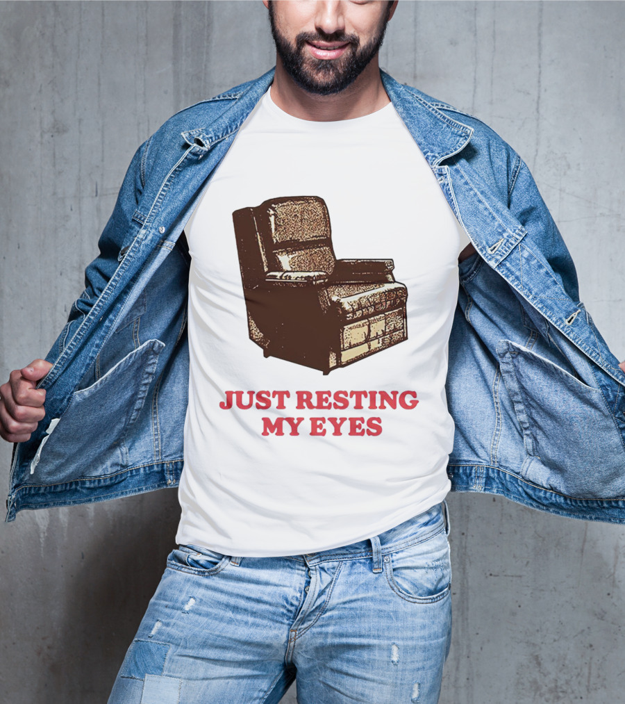 Just Resting My Eyes Armchair Retro Humor T-Shirt
