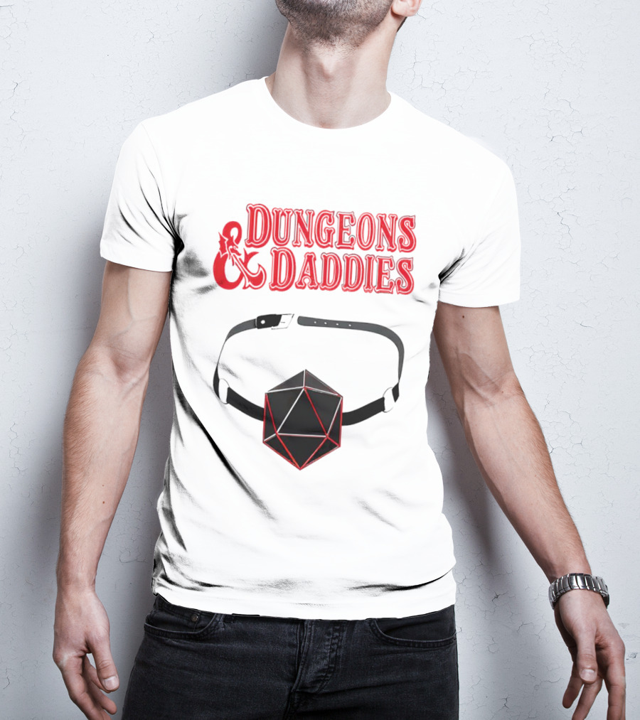 Dungeons And Daddies Headlamp Dice T-Shirt