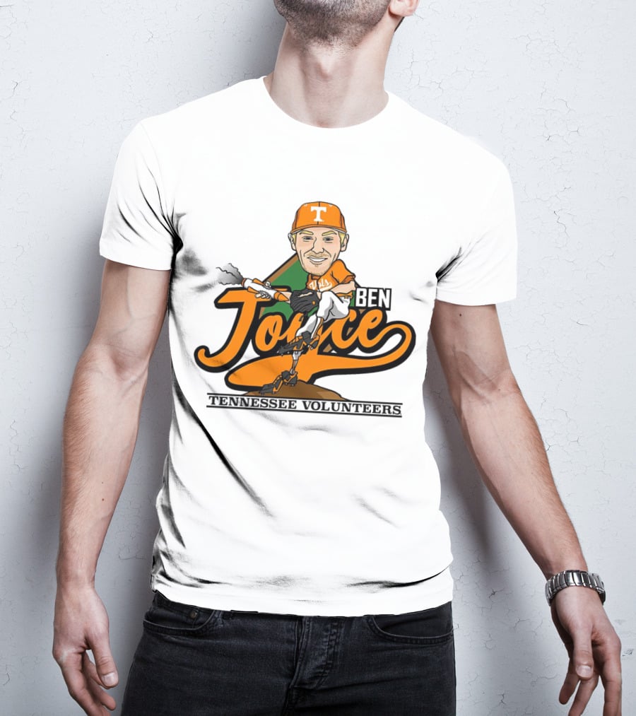 Ben Joyce Tennessee Volunteers Pitcher Caricature Orange Jersey T-Shirt