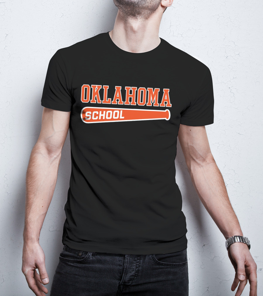 Oklahoma School Baseball Bat T-Shirt