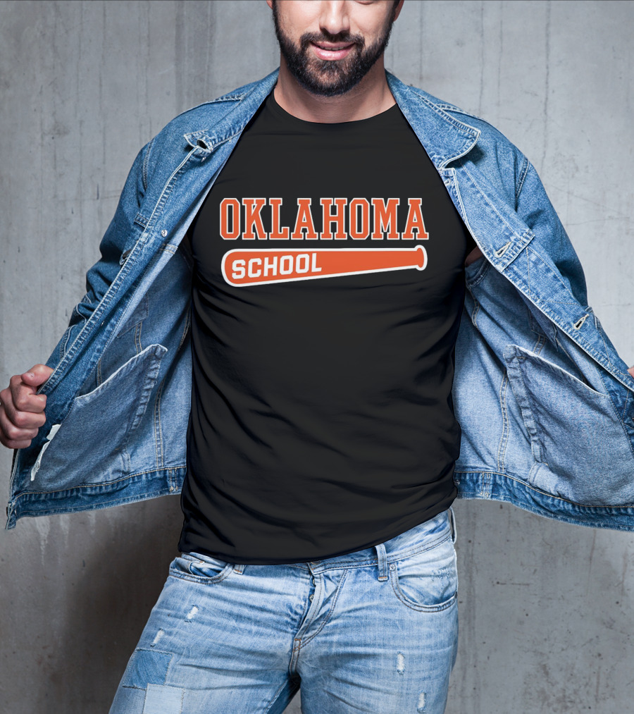 Oklahoma School Baseball Bat T-Shirt