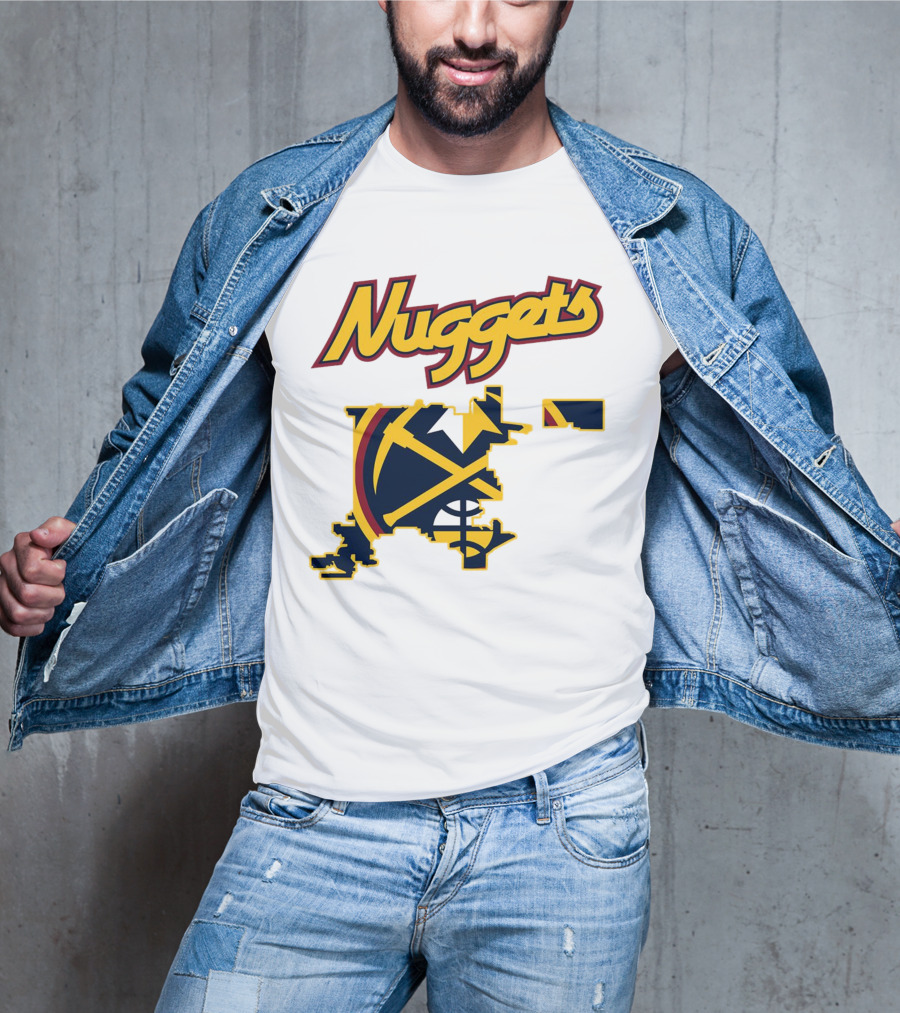 Nuggets Denver Map Basketball Team T-Shirt