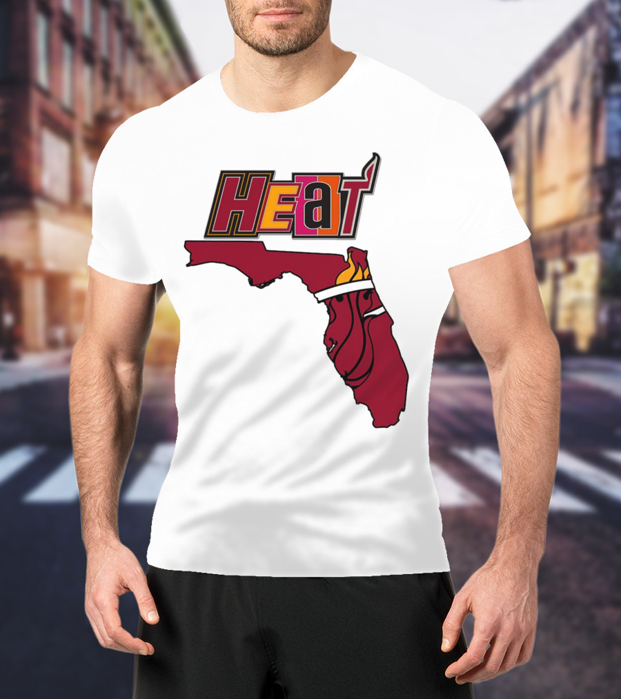 Heat Map Florida Basketball Emblem T-Shirt
