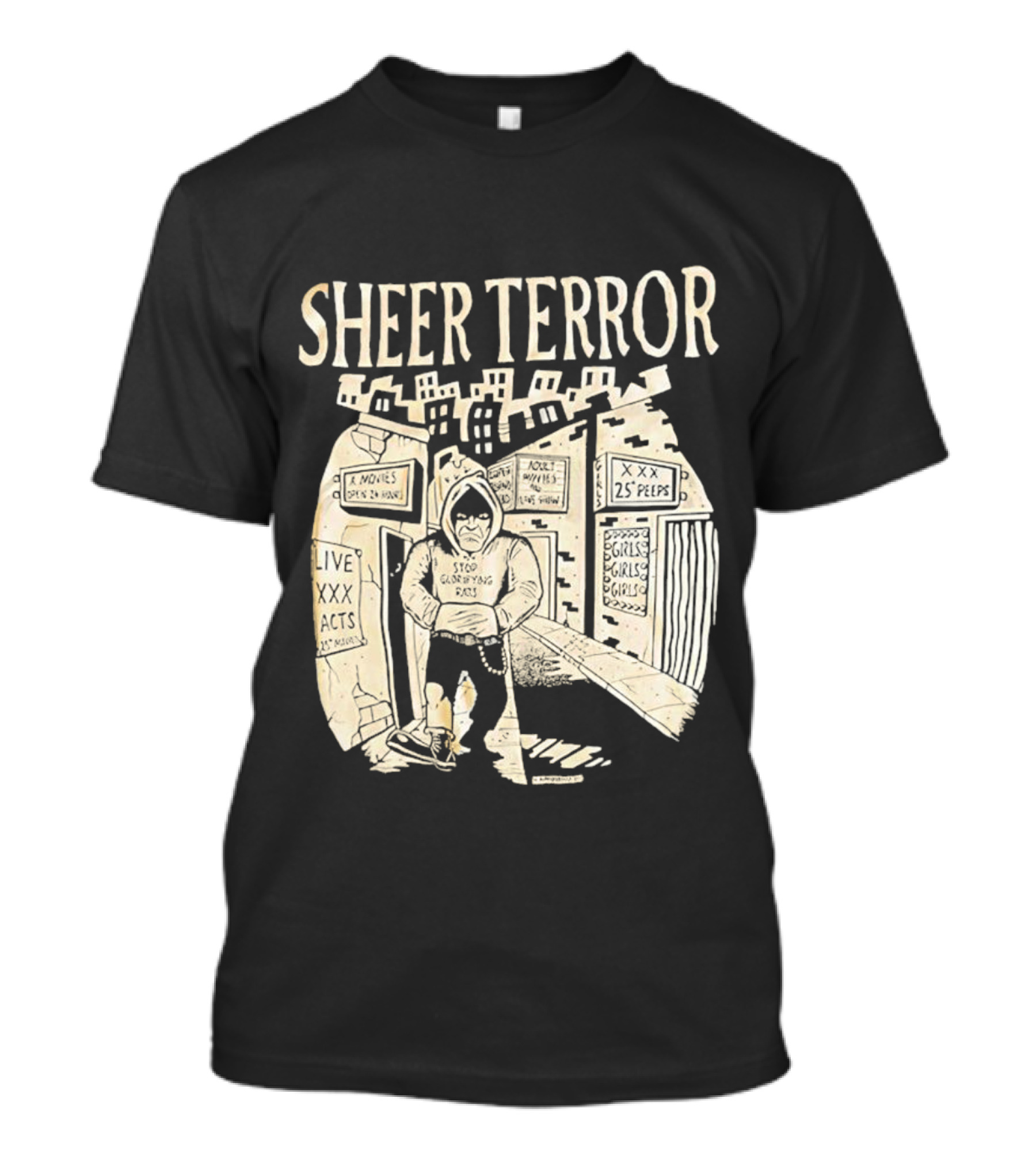 Sheer Terror Stop Glorifying Rats Urban Alleyway Scene T-Shirt
