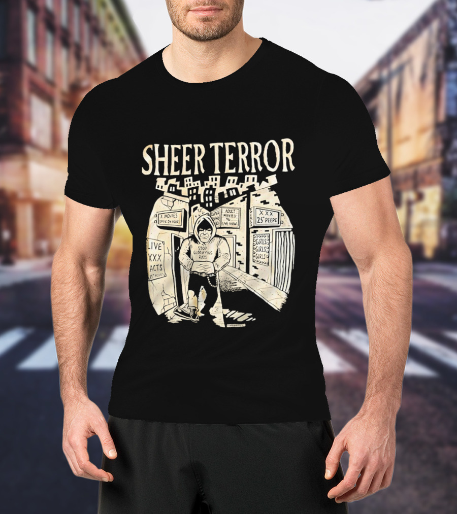 Sheer Terror Stop Glorifying Rats Urban Alleyway Scene T-Shirt