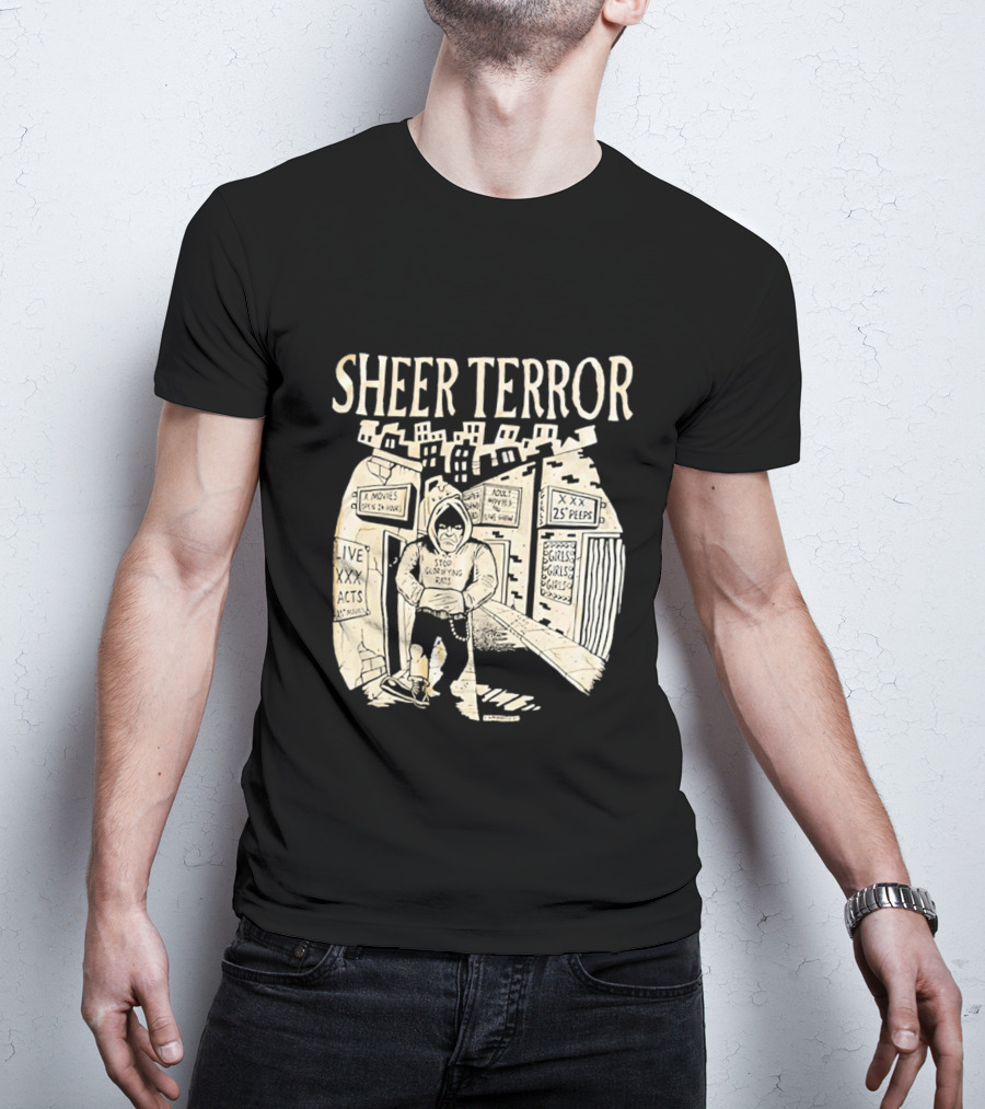 Sheer Terror Stop Glorifying Rats Urban Alleyway Scene T-Shirt