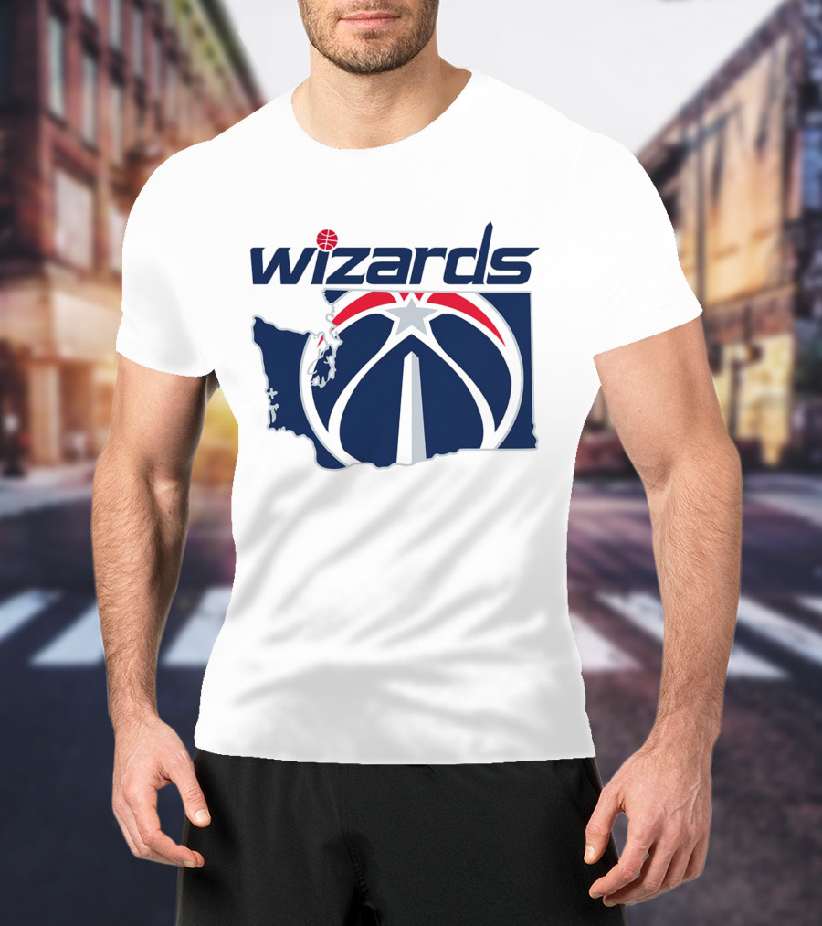 Wizards Washington State Map T-Shirt