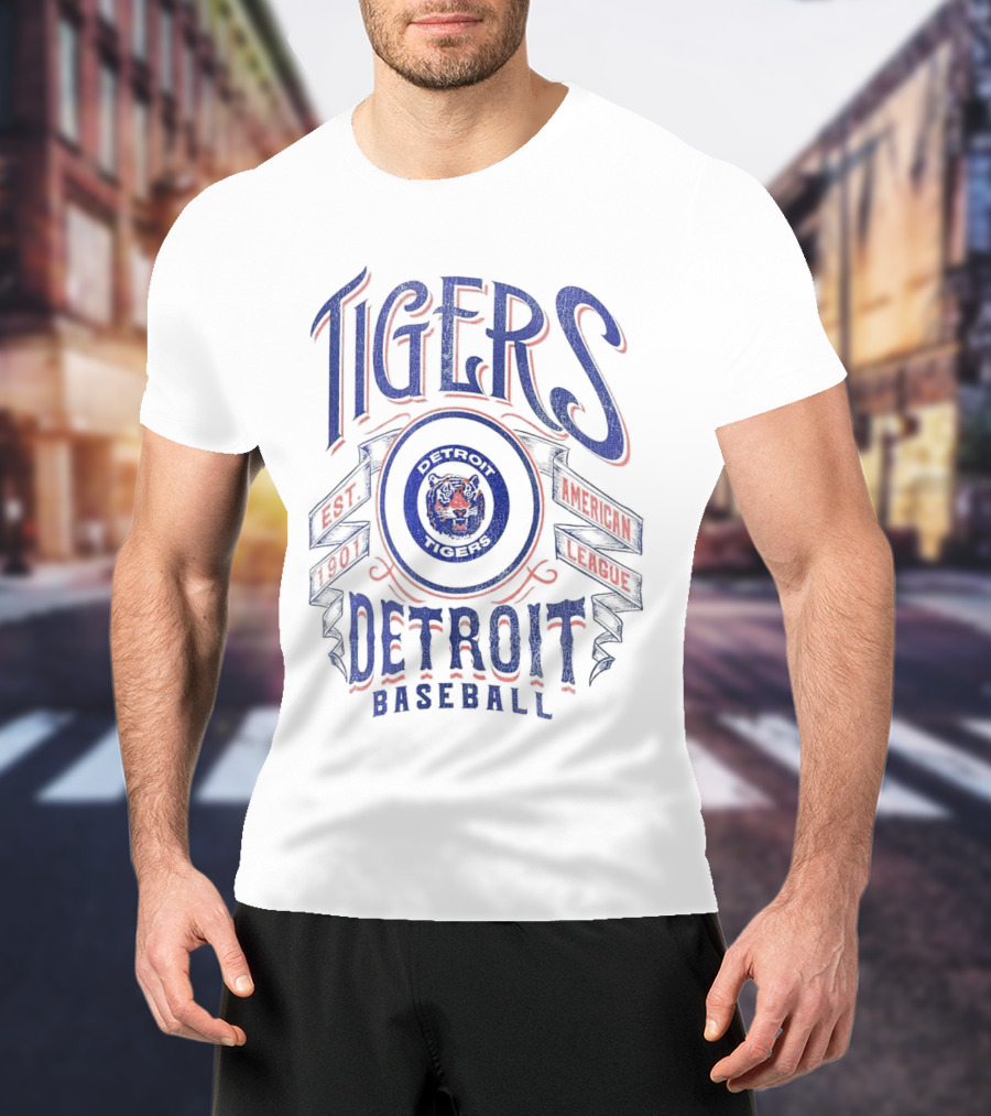 Detroit Tigers Baseball Est 1901 American League T-Shirt