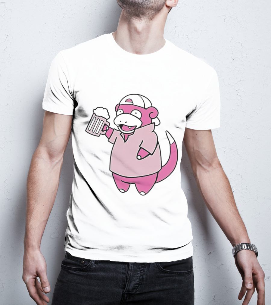 Slowpoke Pokemon Slowbro Frat Beer Cap T-Shirt
