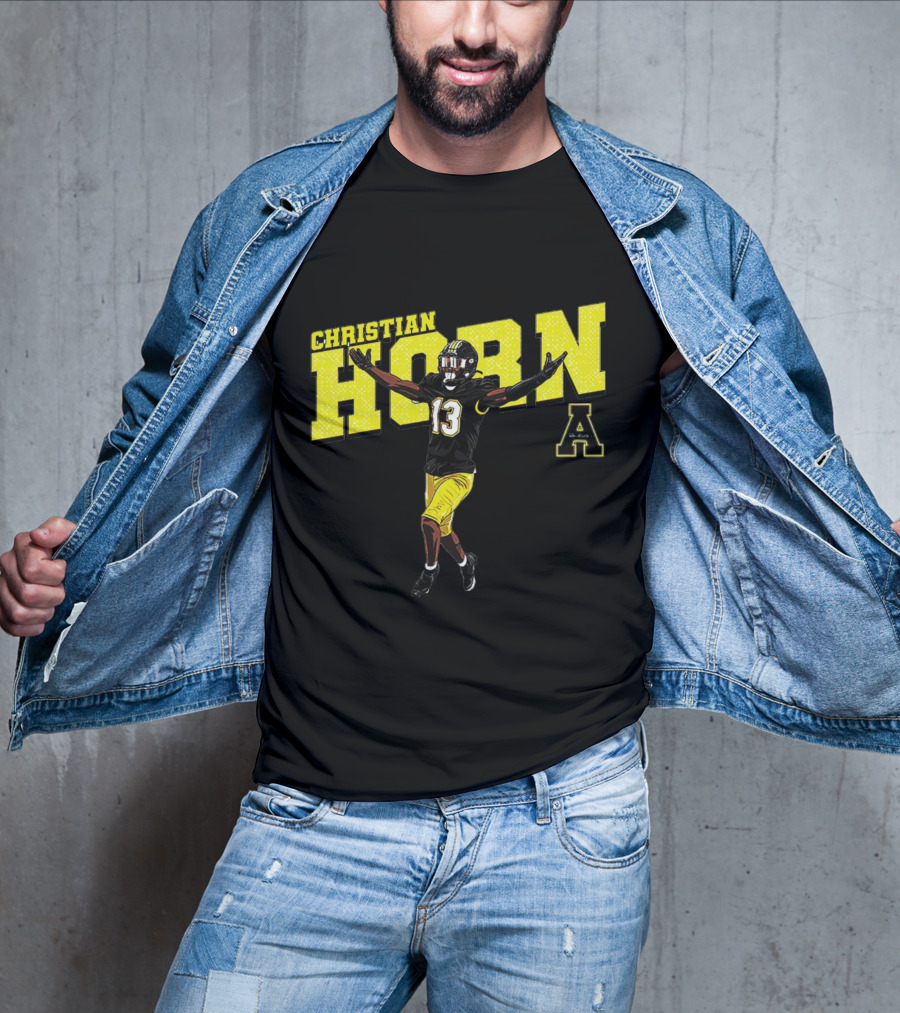 Christian Horn App State NCAA Football Player Number 13 T-Shirt