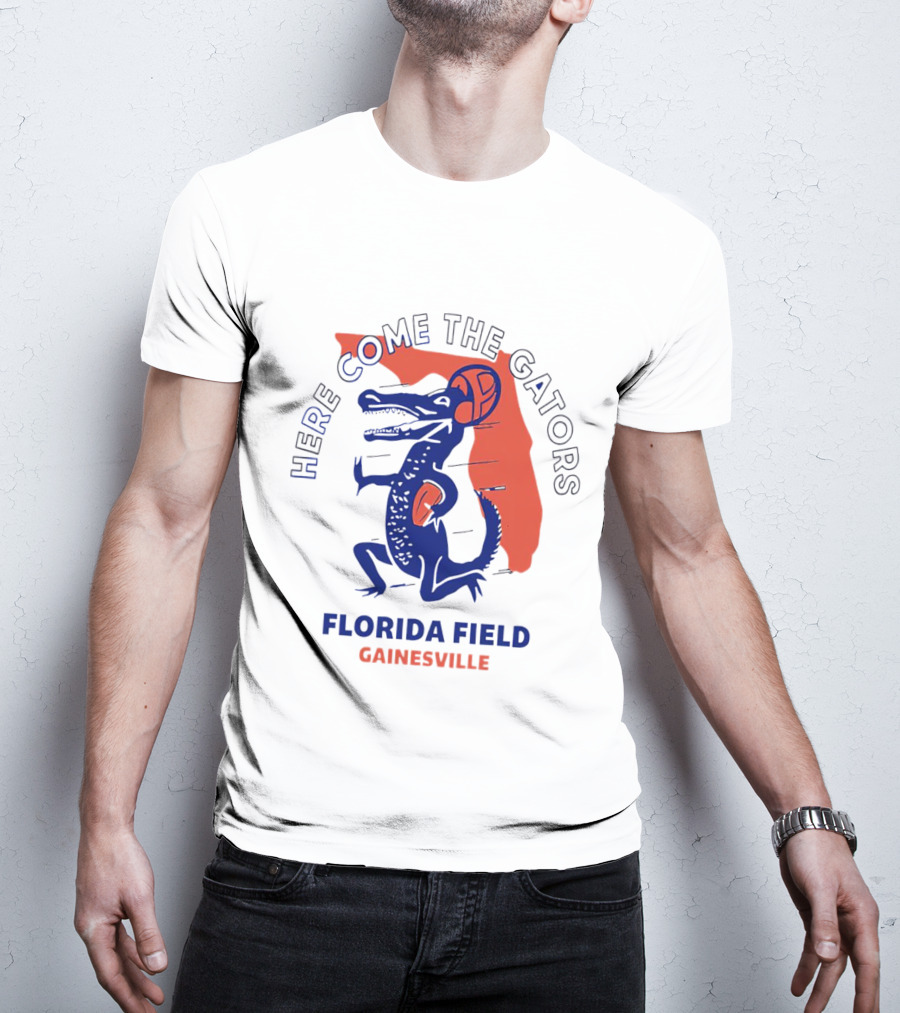 Here Come The Gators Florida Field Gainesville Football Basketball T-Shirt