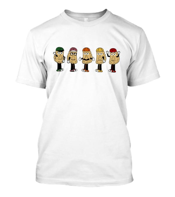 Classic 80s Night Themed Potato Friends Posing T-Shirt