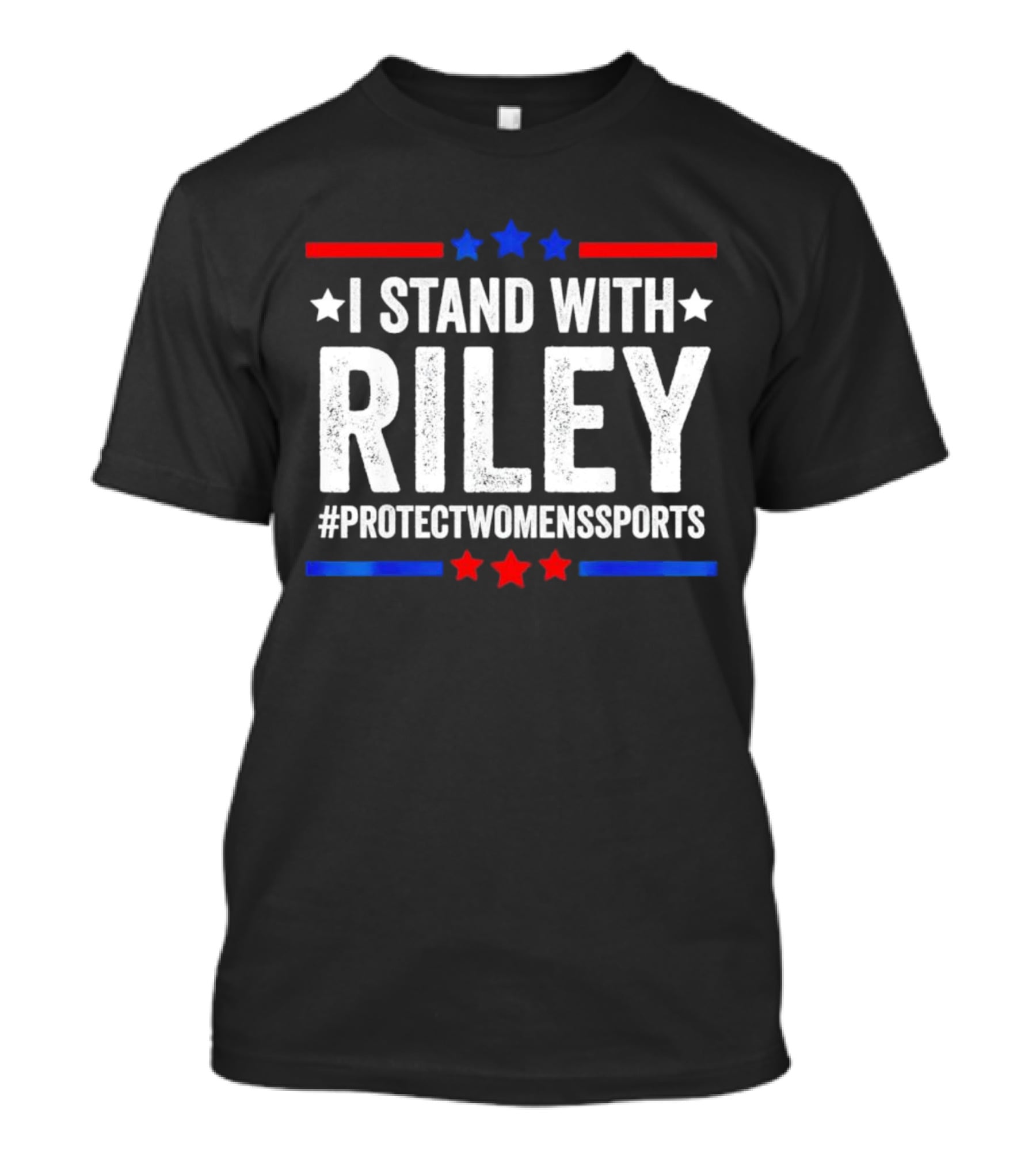 I Stand With Riley #ProtectWomensSports Red White And Blue Stars T-Shirt
