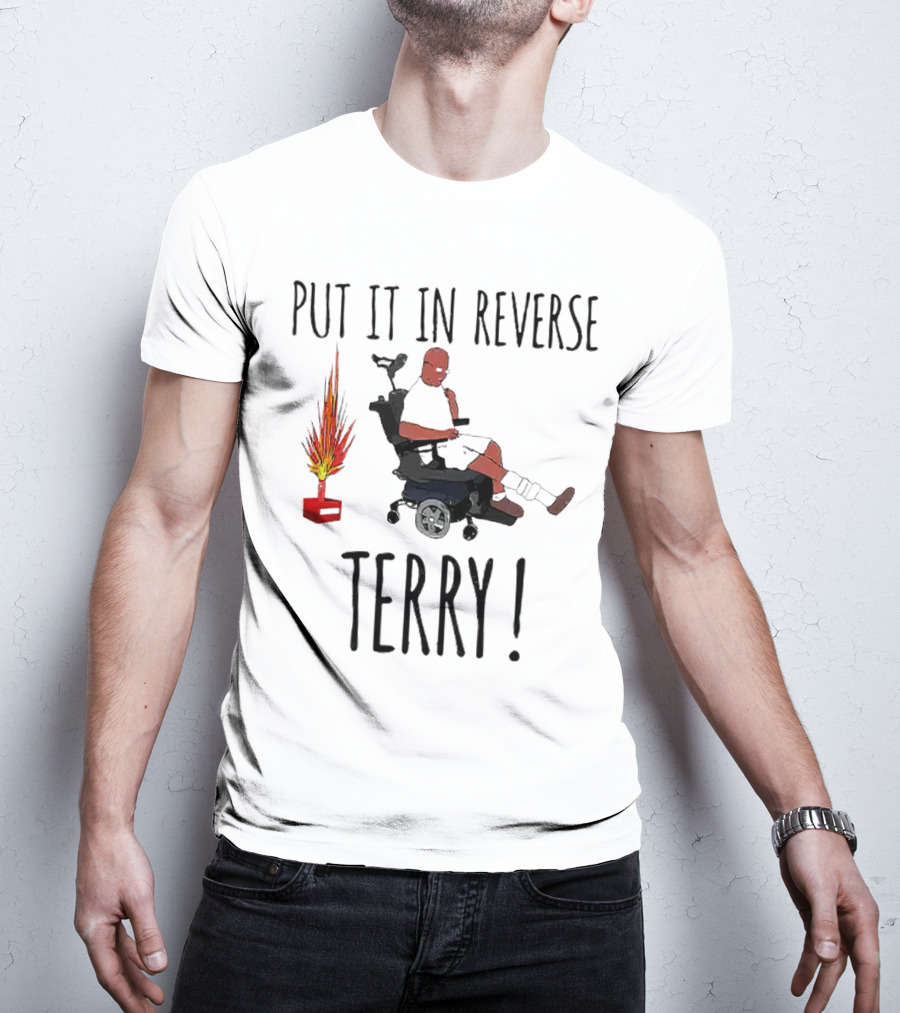 Put It IN Reverse Terry Fireworks Wheelchair Moment T-Shirt