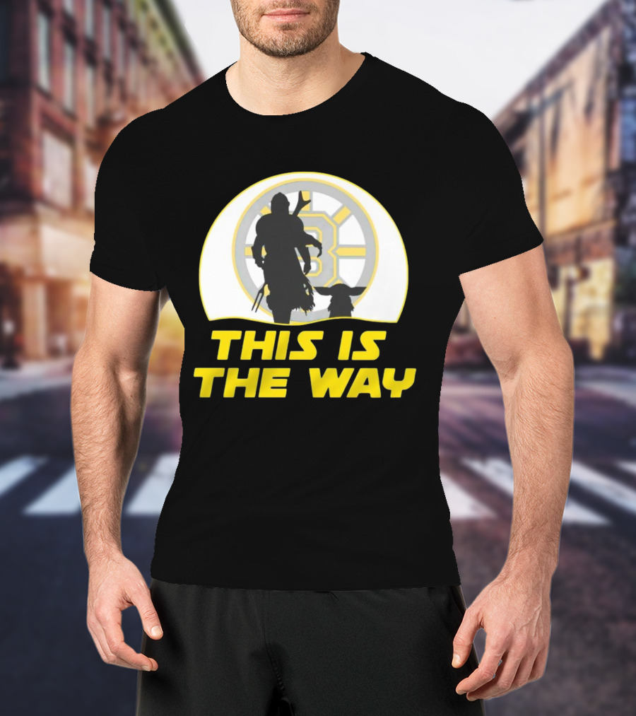 Boston Bruins This Is The Way Mandalorian Crossover T-Shirt
