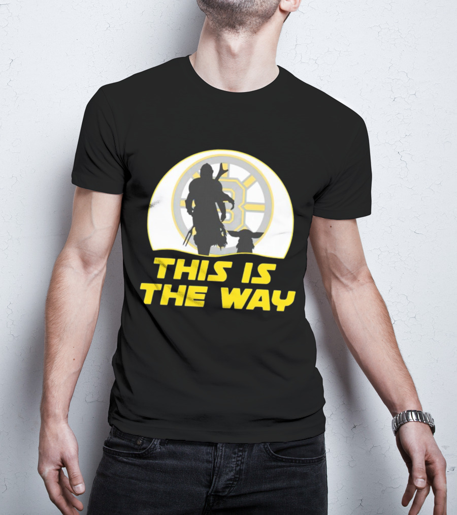 Boston Bruins This Is The Way Mandalorian Crossover T-Shirt