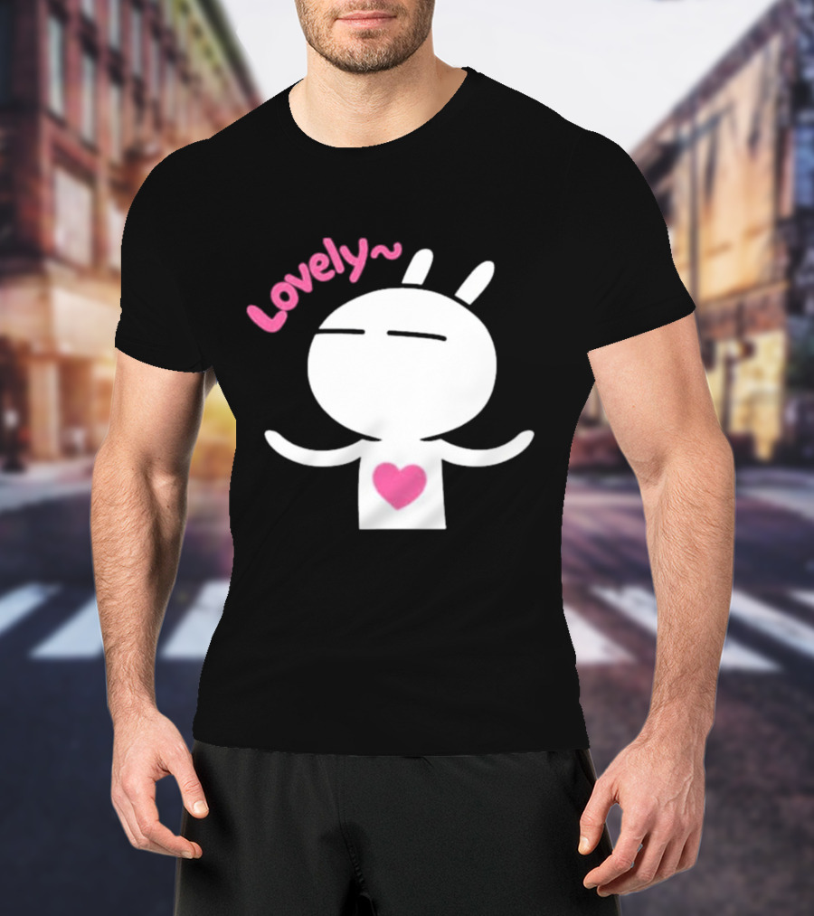 Lovely Emotion Tuzki Character With Heart T-Shirt