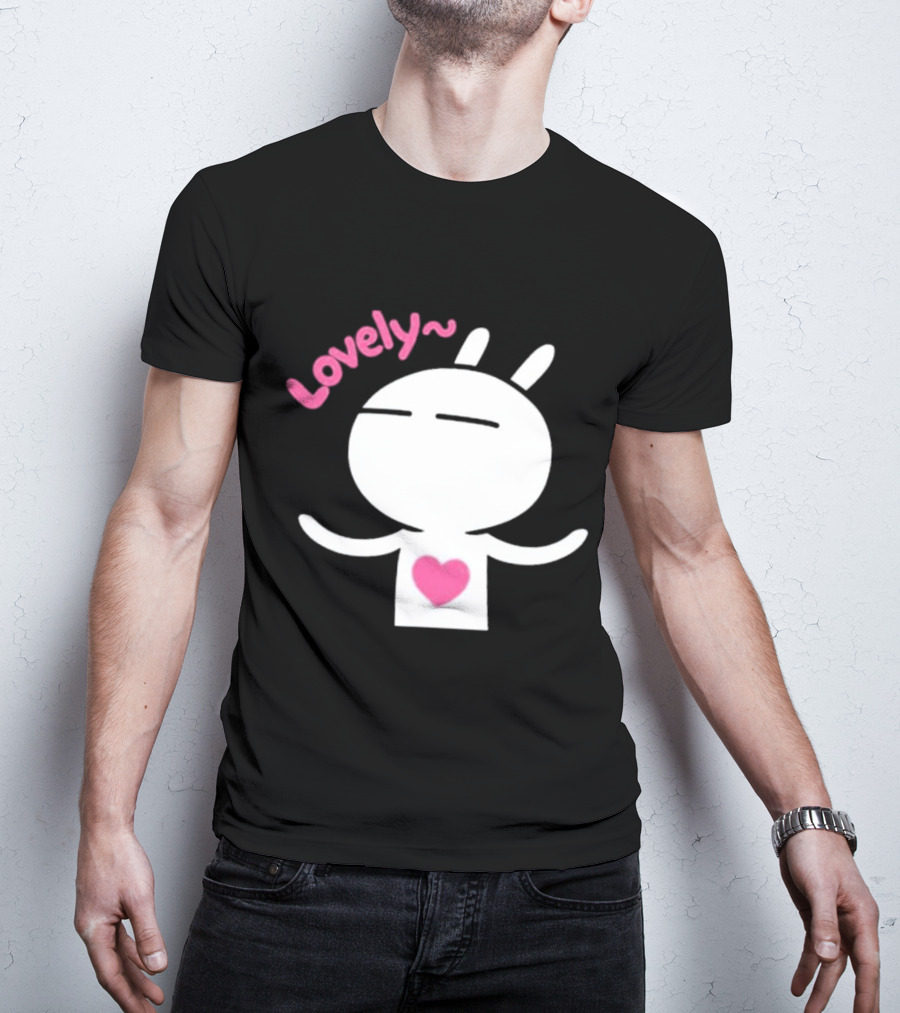 Lovely Emotion Tuzki Character With Heart T-Shirt