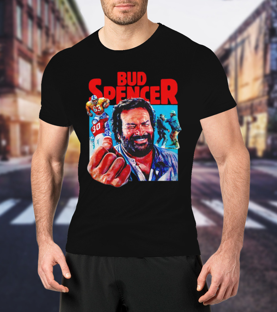 Bud Spencer Football And Laughing Scene In Action T-Shirt