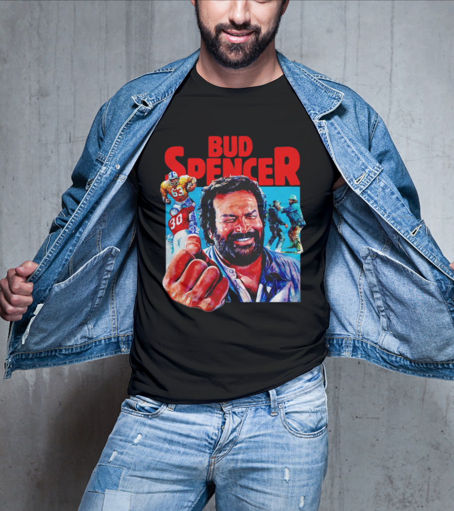 Bud Spencer Football And Laughing Scene In Action T-Shirt