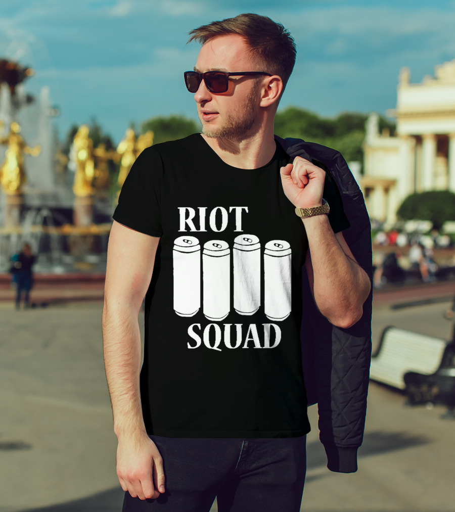 Riot Squad Beer Can Four Pack T-Shirt