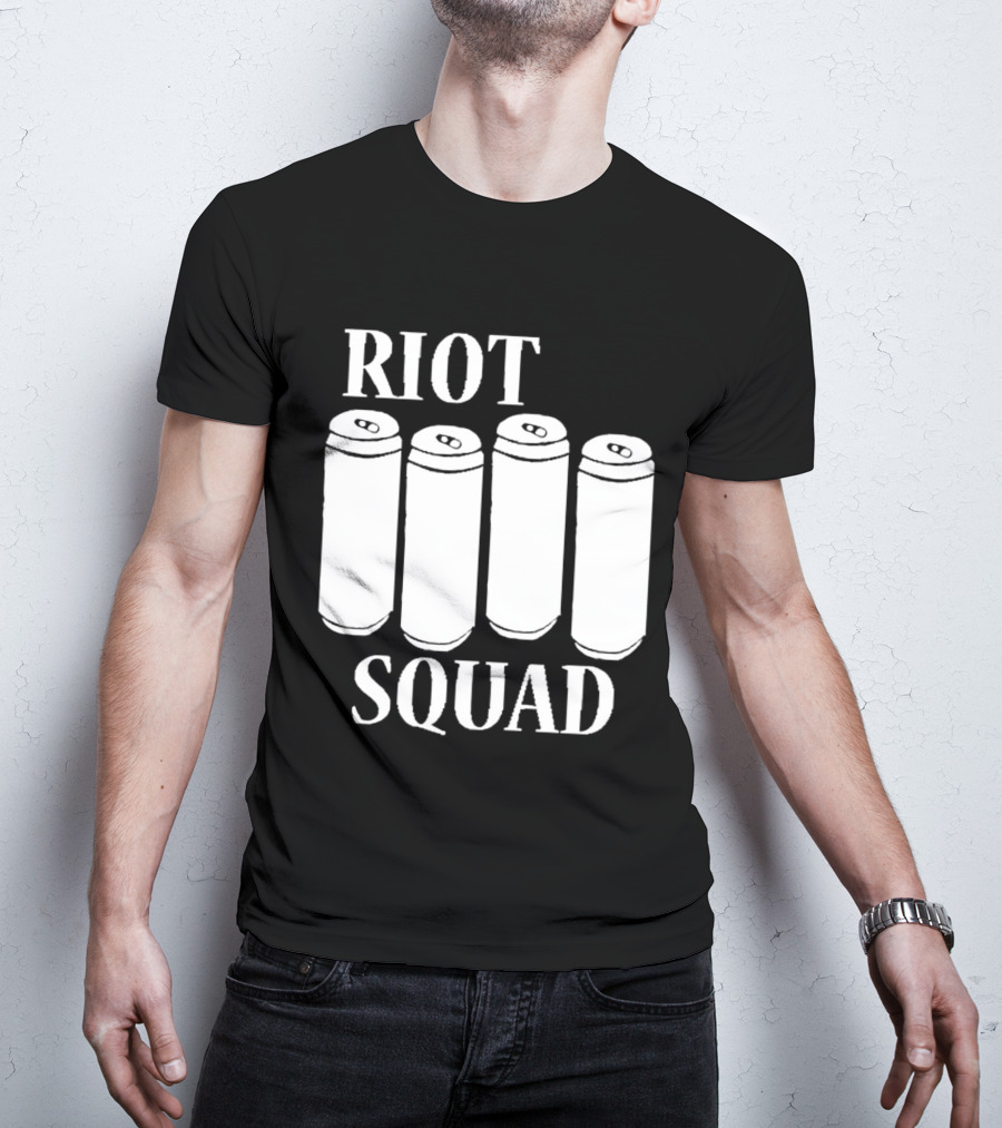 Riot Squad Beer Can Four Pack T-Shirt