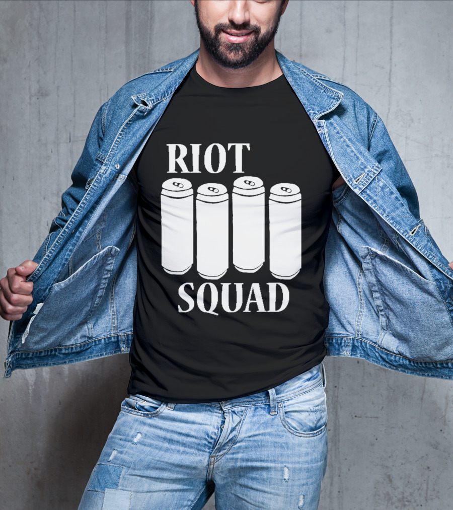 Riot Squad Beer Can Four Pack T-Shirt