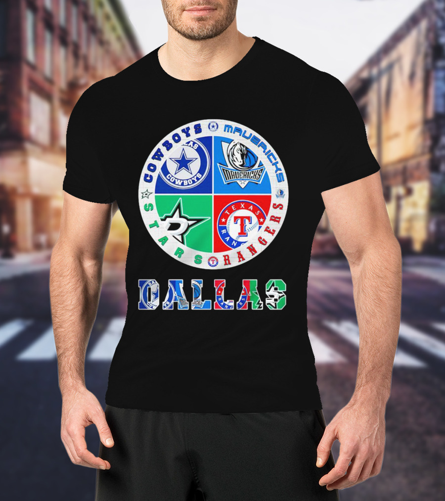 Dallas Cowboys Mavericks Stars Rangers Texas Sports T-Shirt