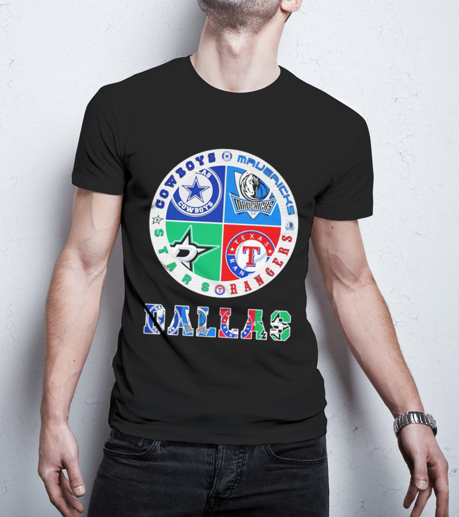 Dallas Cowboys Mavericks Stars Rangers Texas Sports T-Shirt