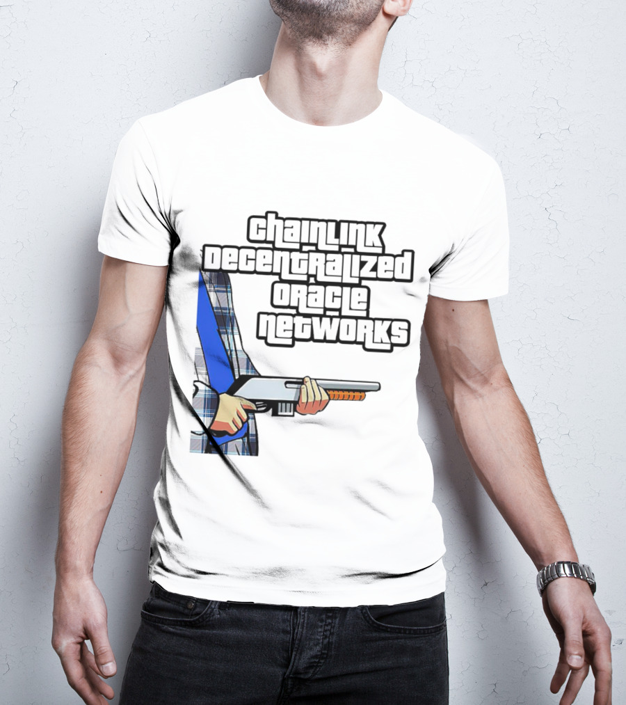 Chainlink Decentralized Oracle Networks Plaid Shirt Shotgun T-Shirt