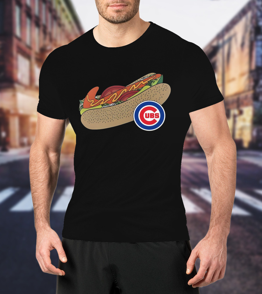 Chicago Cubs Hot Dog Classic Icon T-Shirt