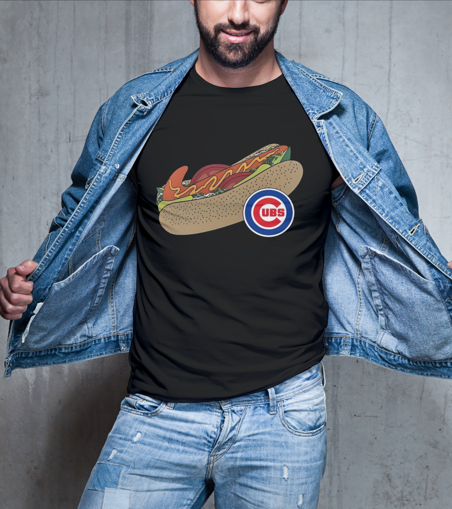 Chicago Cubs Hot Dog Classic Icon T-Shirt