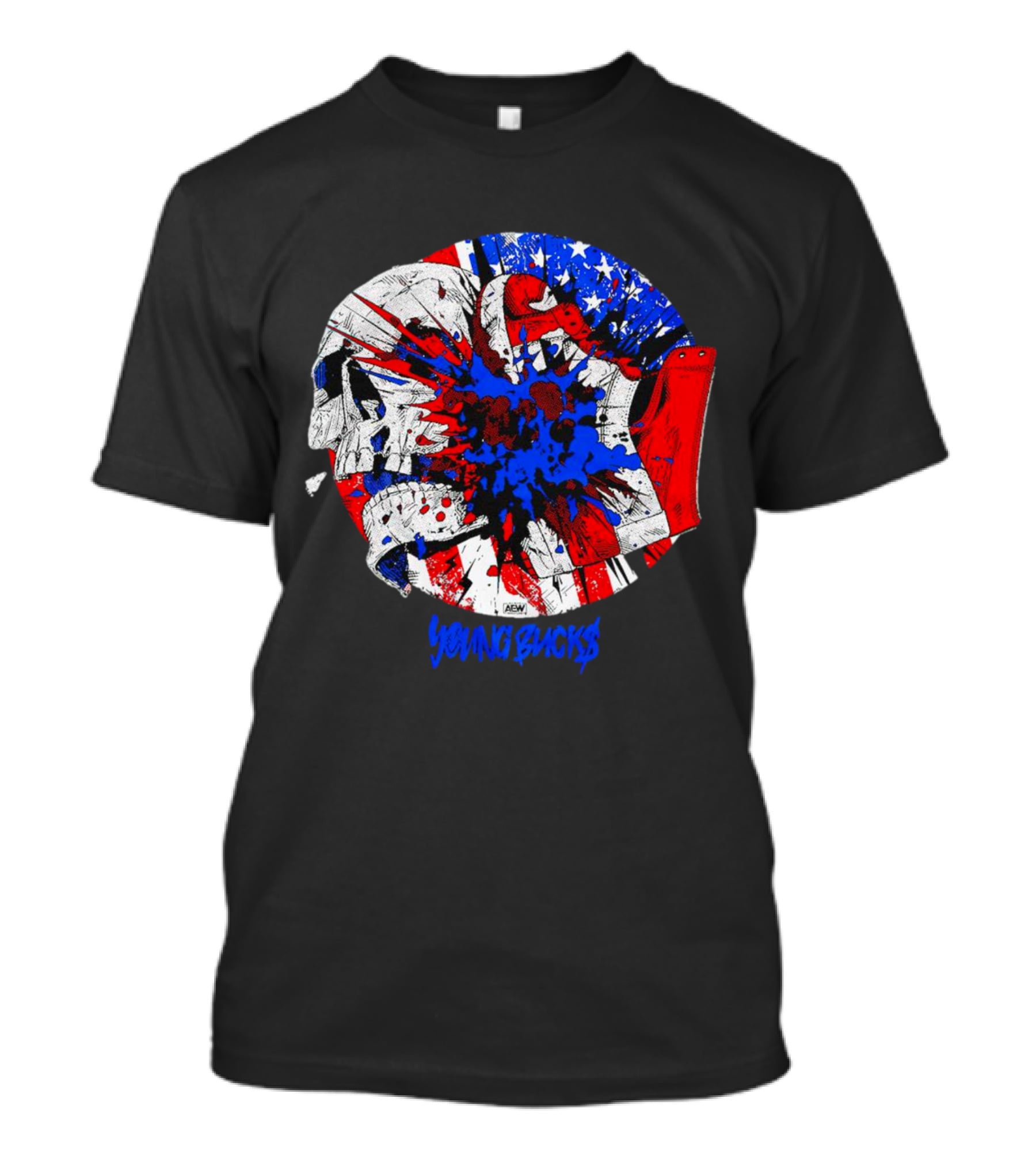Young Bucks AEW Explosive American Skull Burst T-Shirt