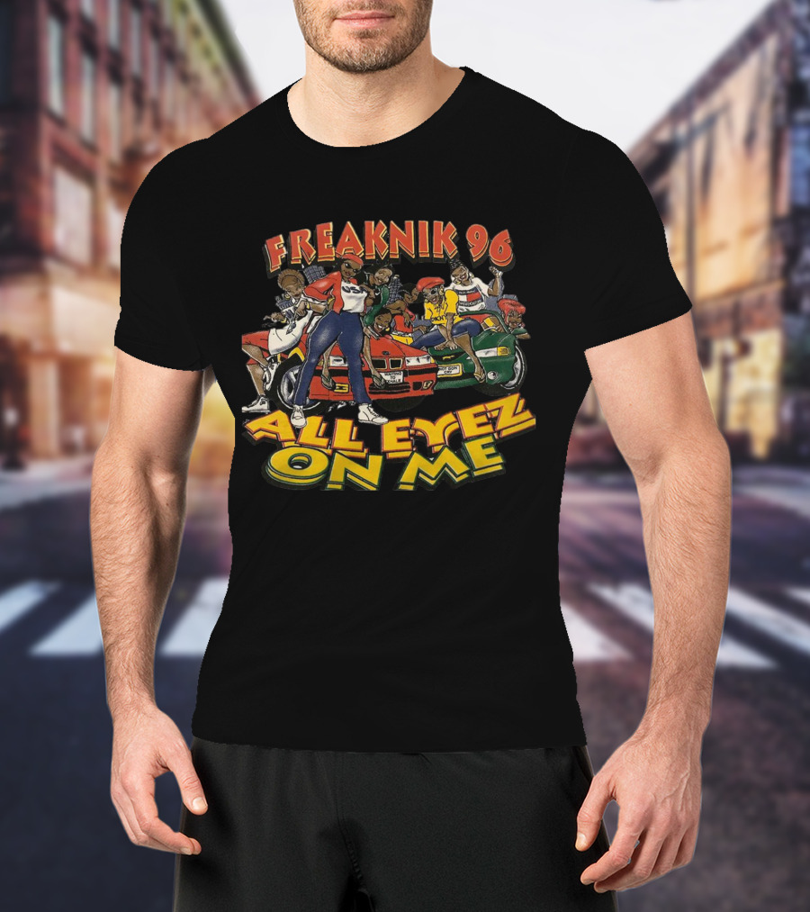 Freaknik 96 All Eyez On Me Party Scene With Cars And Dancers T-Shirt